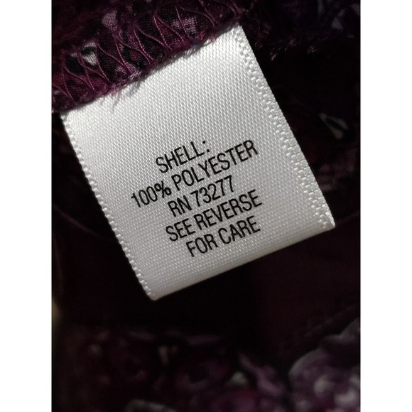 Apt. 9 Women's Purple Floral Polyester V-Neck Sleeveless Casual Top Blouse Large - Picture 7 of 11